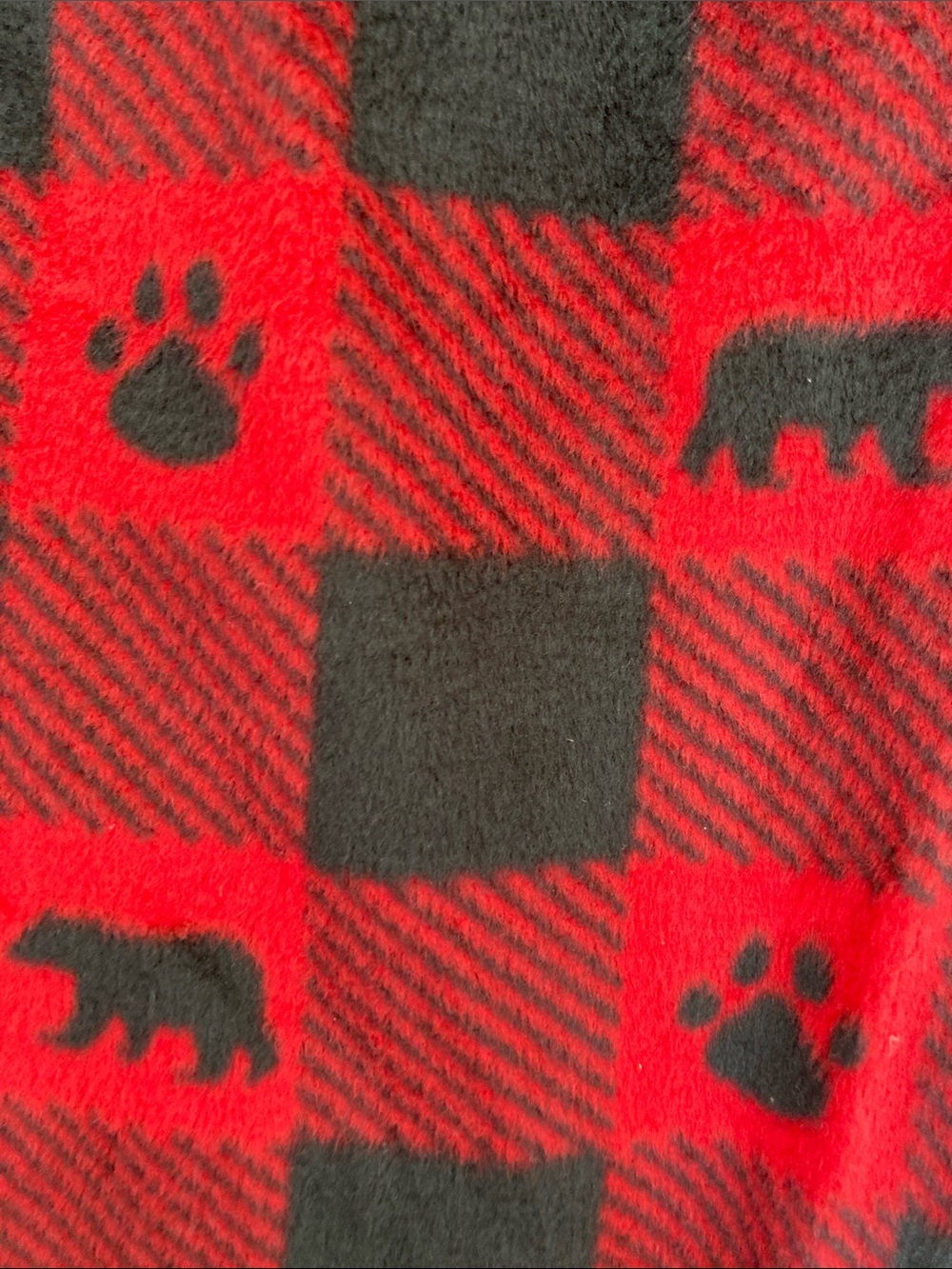 Cuddl Duds plaid print bear & paw print PJ pant w pockets sleepwear loungewear - Picture 4 of 17